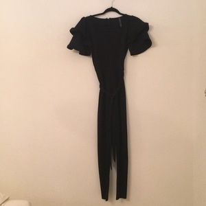 Ruffled sleeve jumpsuit